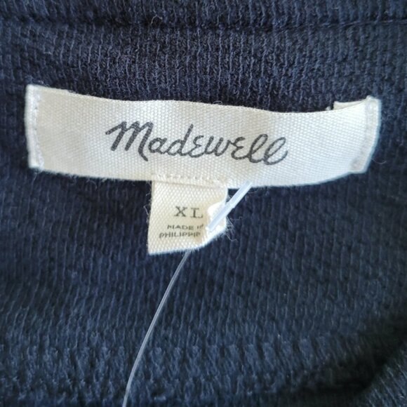 🖤 Madewell Black Knot Front Crop Tank Top XL Cotton Cutout Stretchy 🖤 - Picture 10 of 10